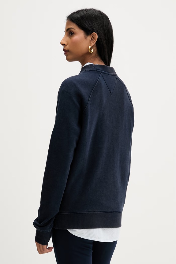 Oblečenie Tommy Jeans mikina dámska bavlnená DW0DW22821 tmavomodrá