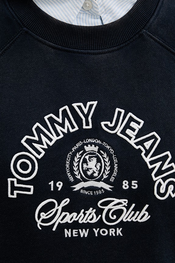 Tommy Jeans mikina dámska bavlnená DW0DW22821 tmavomodrá