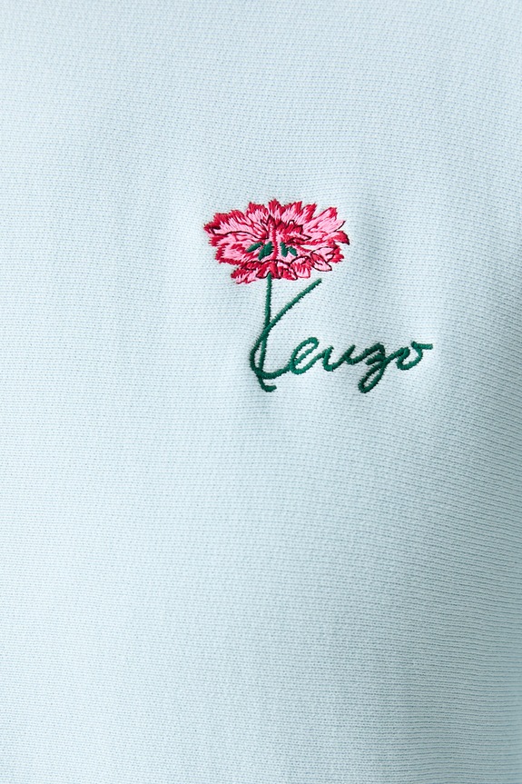 Kenzo bluza z kapturem damska bawełniana FG62HO2604MJ niebieski