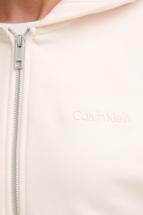 Calvin Klein hanorac cu glugă pentru femei, din bumbac LV044G215G bej
