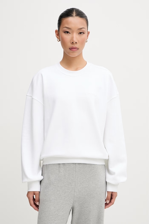 Calvin Klein bluza damska bawełniana biały LV044G214G