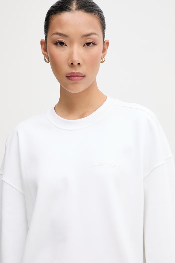 Calvin Klein bluza damska bawełniana biały LV044G214G