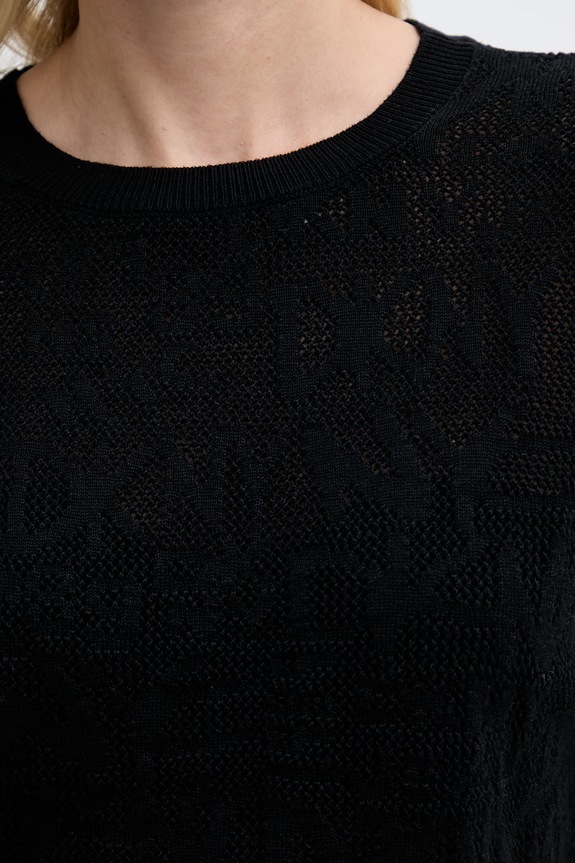 DKNY sweter damski z bawełną DJ6R0535 czarny