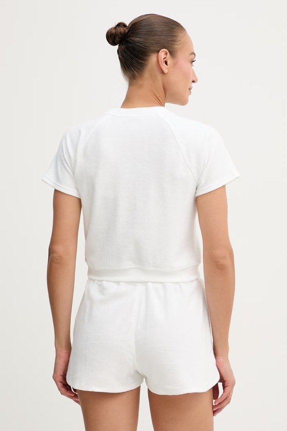 Ρούχα Calvin Klein Jeans t-shirt γυναικείο με βαμβάκι LV047G287G λευκό