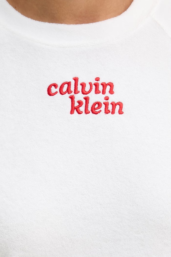 Calvin Klein Jeans t-shirt γυναικείο με βαμβάκι LV047G287G λευκό