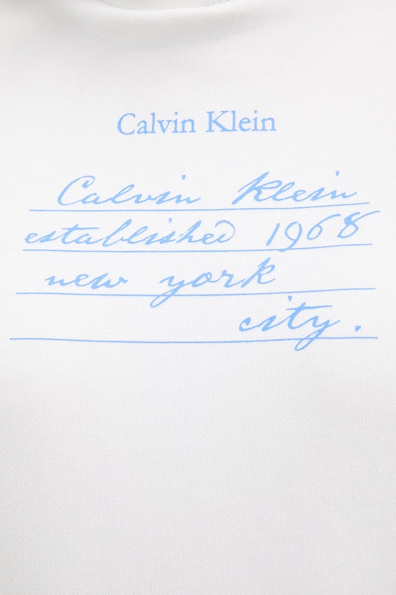 Calvin Klein Jeans mikina s kapucí dámská bavlněná LV047G204G bílá
