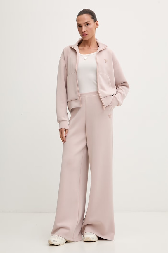 Guess felpa con cerniera da donna con modal OLYMPE V6YQ17.K4313 rosa AW26
