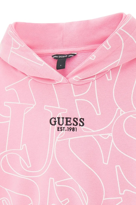 Девочка Guess кофта с капюшоном для детей из хлопка J6YQ10.K3908.9BY2 розовый