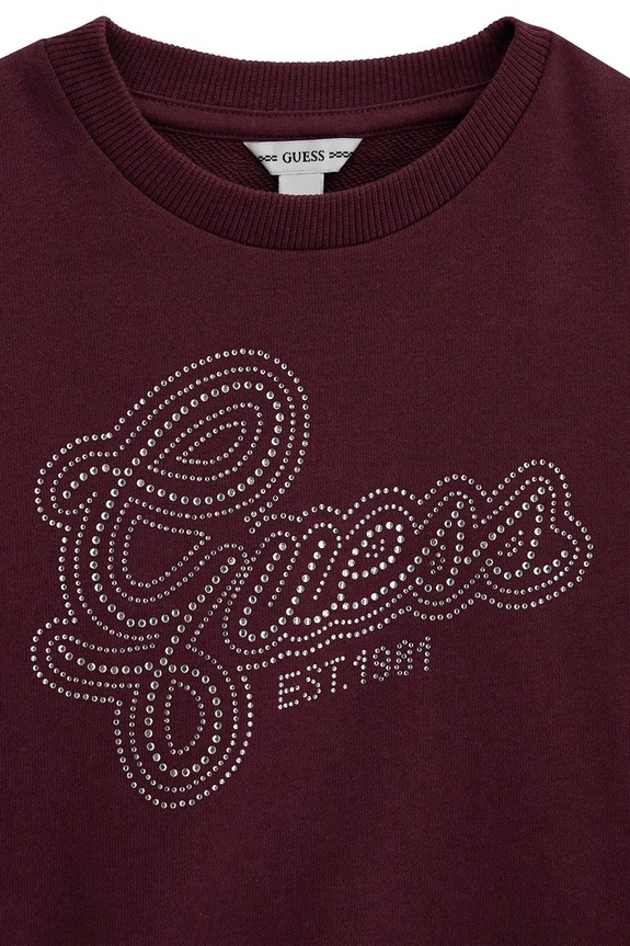Девочка Guess кофта для детей из хлопка J6YQ05.K3899.9BY2 бордо