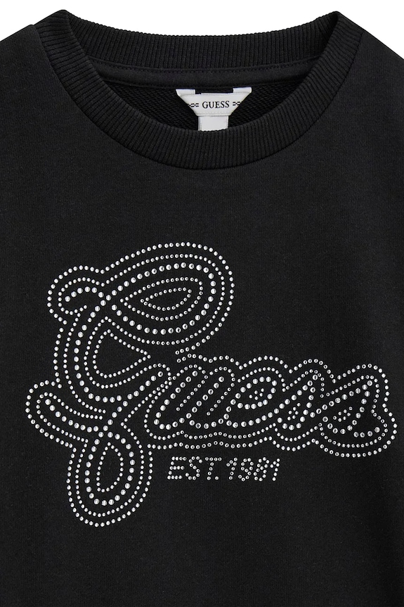 Девочка Guess кофта для детей из хлопка J6YQ05.K3899.9BY2 чёрный