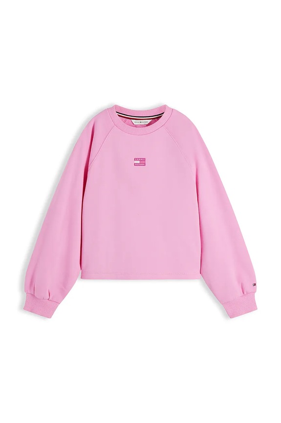 Tommy Hilfiger hanorac pentru copii din bumbac KG0KG09446.9BY2 roz AW26