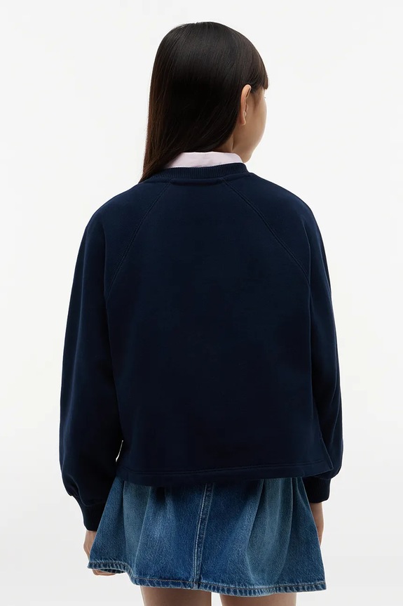 Fete Tommy Hilfiger hanorac pentru copii din bumbac KG0KG09446.9BY2 bleumarin