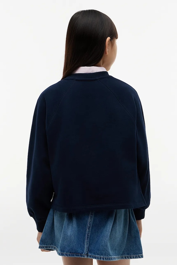 Fete Tommy Hilfiger hanorac pentru copii din bumbac KG0KG09446.9BY2 bleumarin