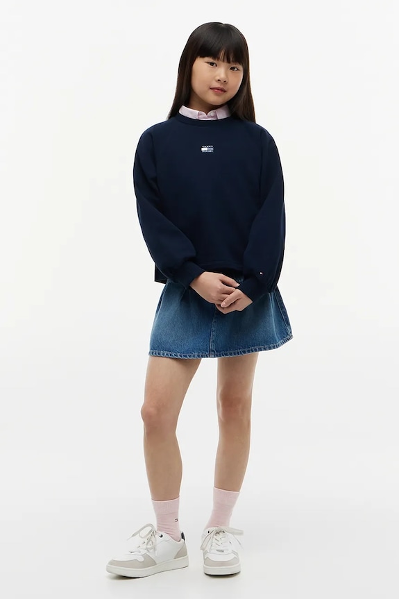 Tommy Hilfiger hanorac pentru copii din bumbac bleumarin KG0KG09446.9BY2
