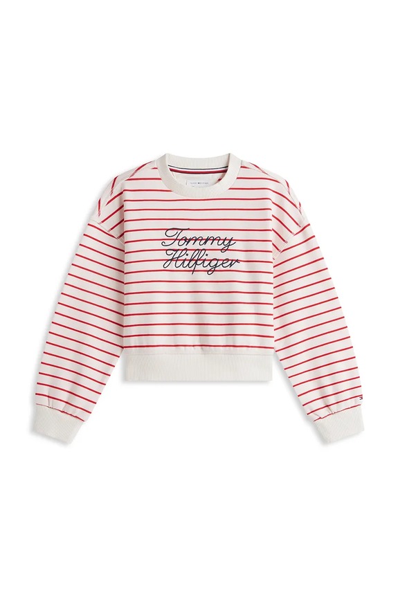Tommy Hilfiger hanorac pentru copii cu bumbac alb KG0KG09439.9BY2