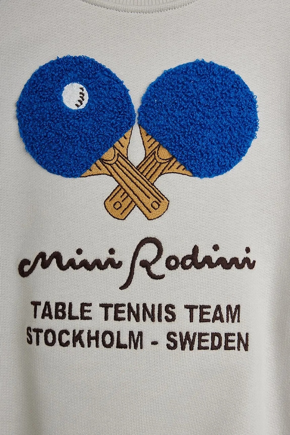 Mini Rodini bluza dziecięca bawełniana Table tennis szary 26620133