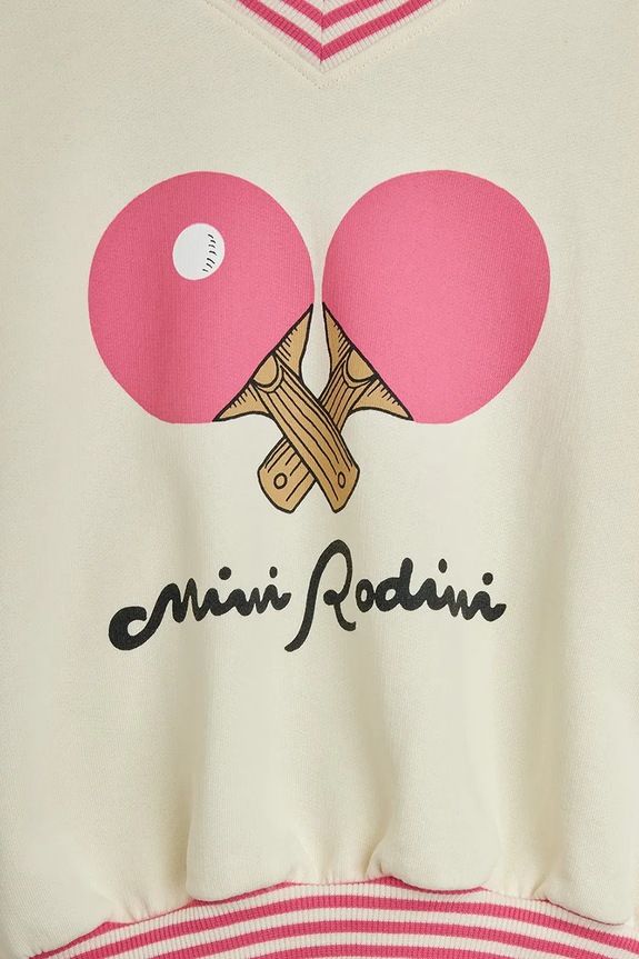 Mini Rodini bluza dziecięca bawełniana Table tennis biały 26620131