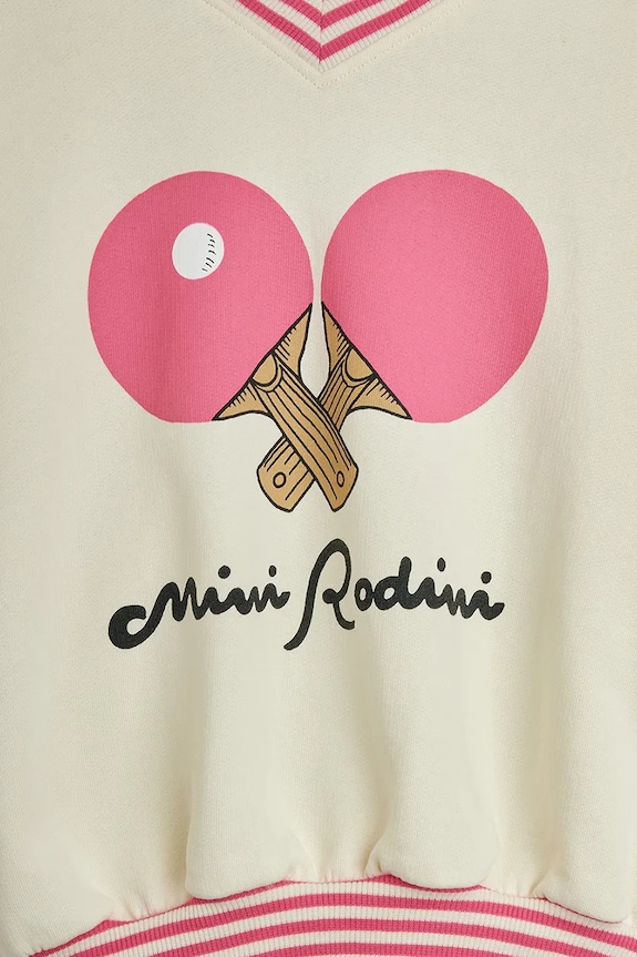 Mini Rodini bluza dziecięca bawełniana Table tennis biały 26620131