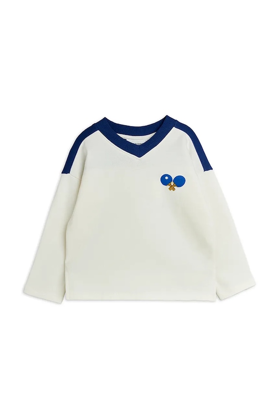 Mini Rodini bluza dziecięca bawełniana Table tennis 26620130 biały AW26