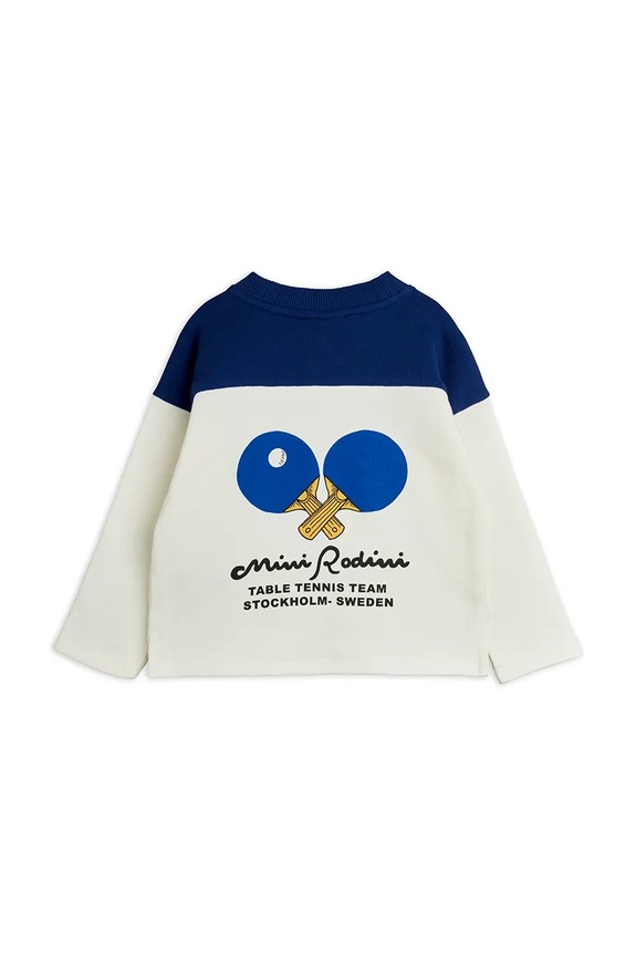 Chłopiec Mini Rodini bluza dziecięca bawełniana Table tennis 26620130 biały