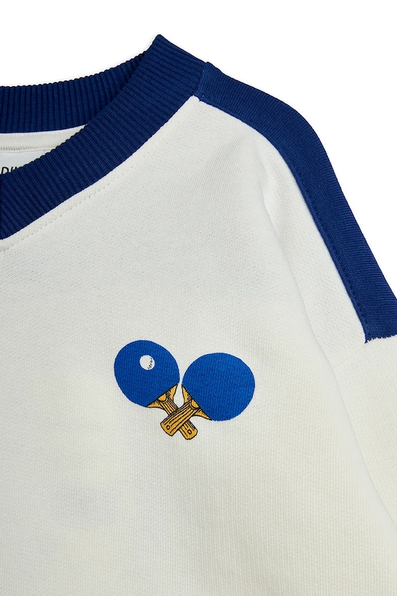 Mini Rodini bluza dziecięca bawełniana Table tennis biały 26620130
