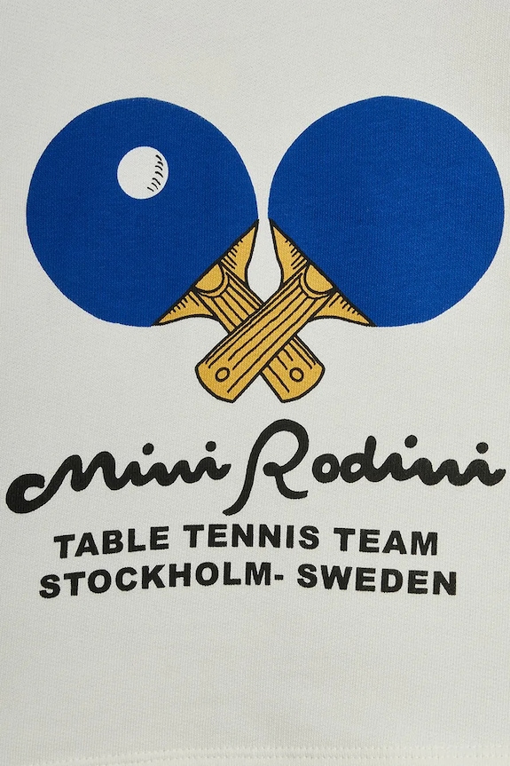 Mini Rodini bluza dziecięca bawełniana Table tennis 26620130 biały