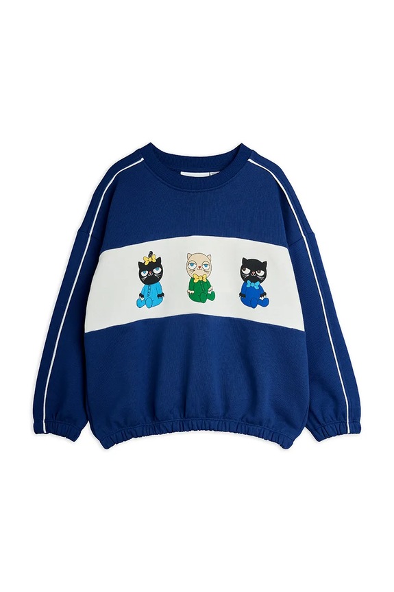 Mini Rodini bluza dziecięca bawełniana Minibabies 26620121 granatowy AW26