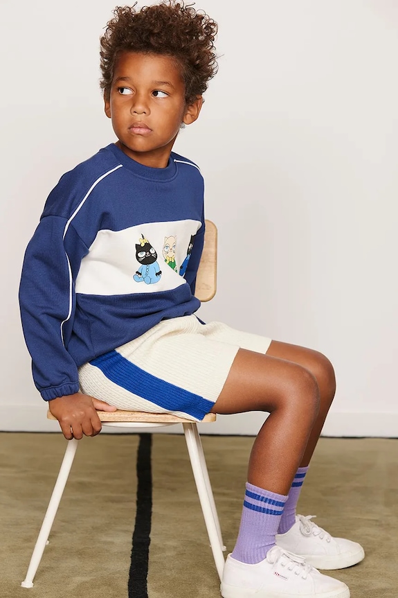 Mini Rodini bluza dziecięca bawełniana Minibabies 26620121 granatowy