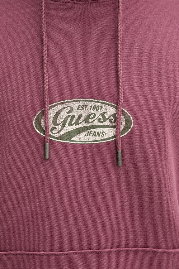 Guess Jeans кофта с капюшоном для мужчин из хлопка M6YQ07.K3996 розовый