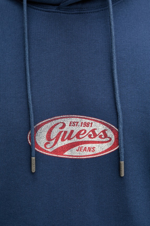 Guess Jeans кофта с капюшоном для мужчин из хлопка M6YQ07.K3996 голубой
