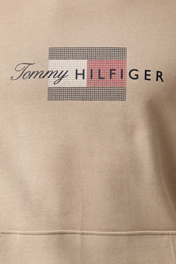 Tommy Hilfiger felpa con cappuccio da uomo in cotone MW0MW43220 beige
