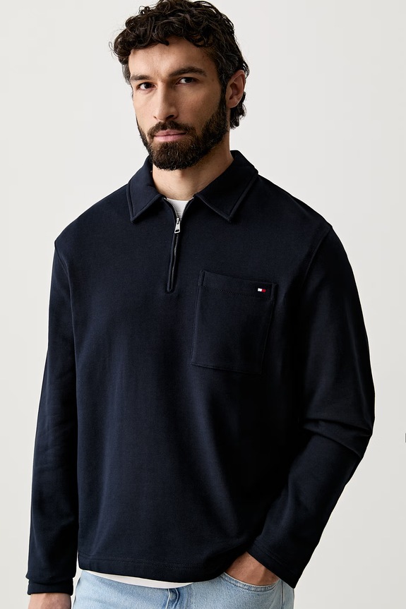 Tommy Hilfiger dukserica za muškarce od pamuka mornarsko plava MW0MW43213