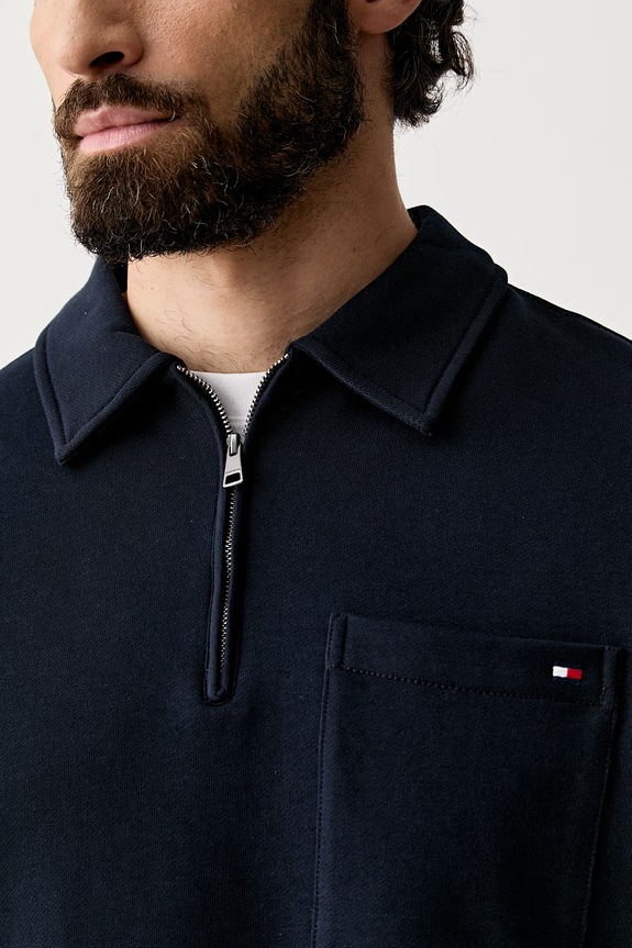 Tommy Hilfiger dukserica za muškarce od pamuka MW0MW43213 mornarsko plava