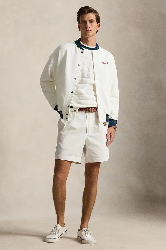 Oblečení Polo Ralph Lauren rozepínací mikina pánská 710B19233 bílá