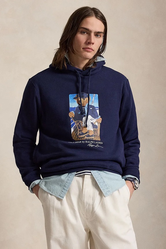 Polo Ralph Lauren кофта с капюшоном для мужчин тёмно-синий 710B21811