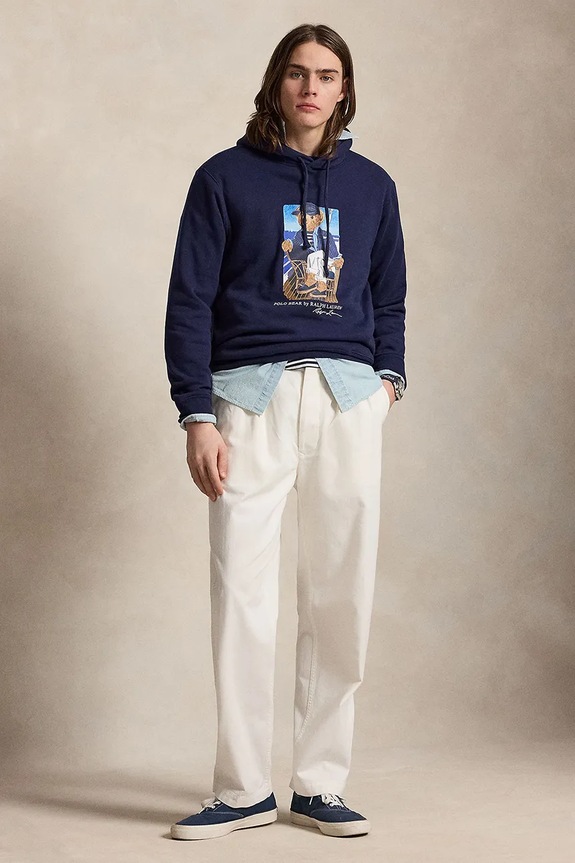Одежда Polo Ralph Lauren кофта с капюшоном для мужчин 710B21811 тёмно-синий