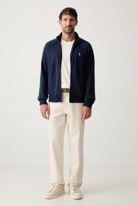 Polo Ralph Lauren hanorac cu fermoar pentru bărbați, cu bumbac 710B20430 bleumarin AW26