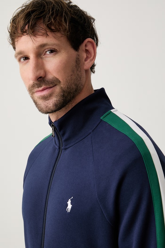 Polo Ralph Lauren hanorac cu fermoar pentru bărbați, cu bumbac bleumarin 710B20430