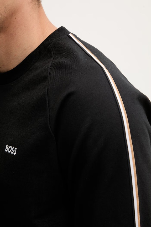 BOSS bluza lounge męska bawełniana Iconic Sweatshirt 50566972 czarny
