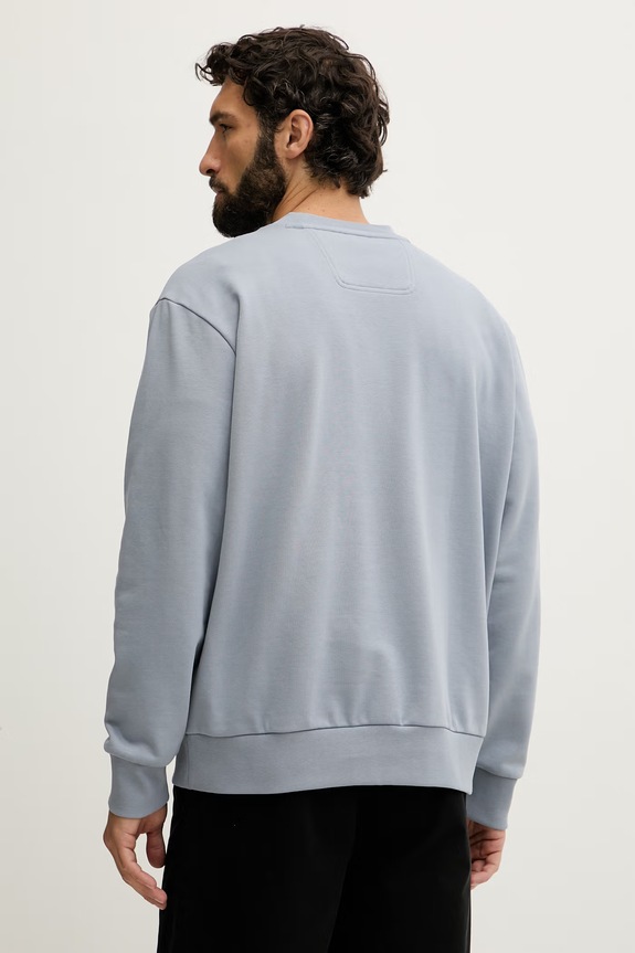 Одяг BOSS Green кофта чоловіча з бавовною SW_Crewneck 50564103 блакитний