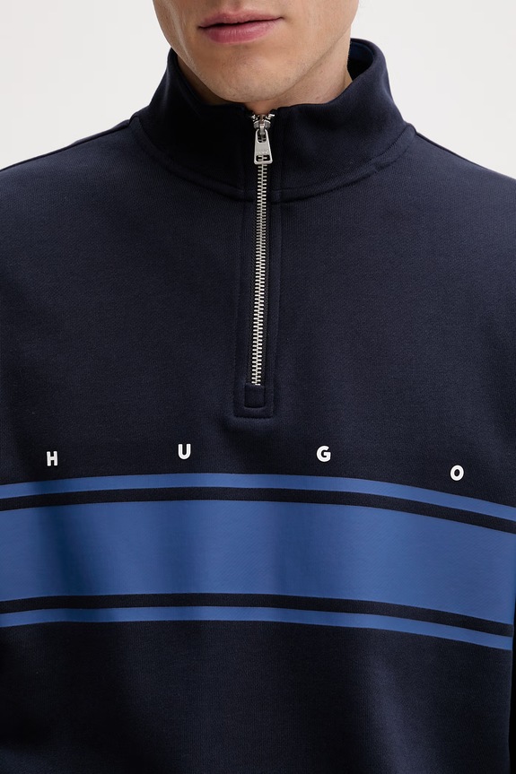 HUGO μπλούζα ανδρική βαμβακερή Demsizip 50563798 σκούρο μπλε