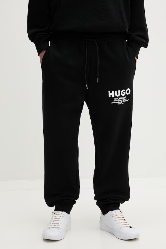 HUGO Blue трикотажный комплект для мужчин из хлопка Tracksuit_NazardoNev чёрный 50571220