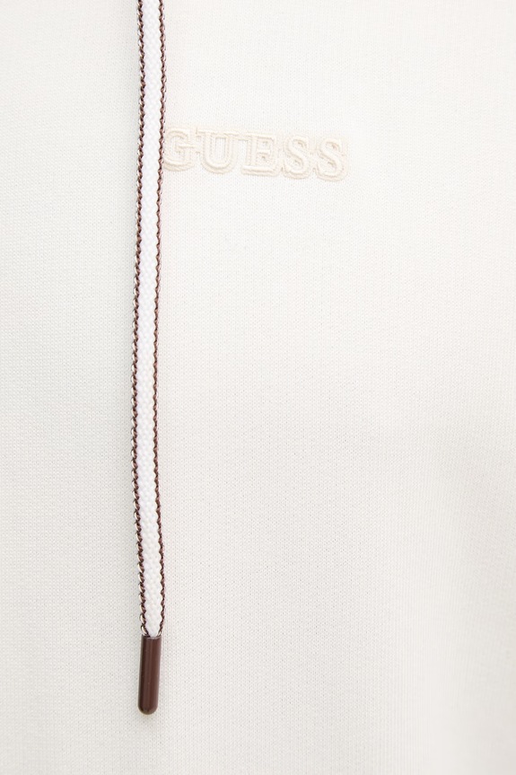 Guess dukserica sa kapuljačom za muškarce od pamuka FRANC Z6YQ23.K5012 bijela