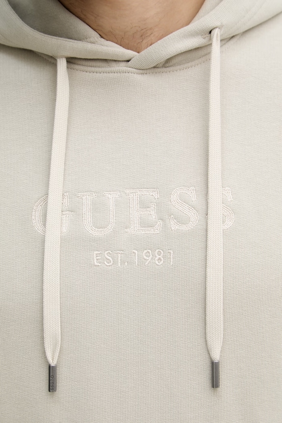 Guess hanorac cu glugă pentru bărbați, cu bumbac M6YQ36.K4243 bej