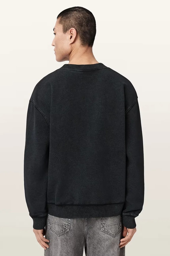 AllSaints bluza męska bawełniana DASH M030NE czarny AW26