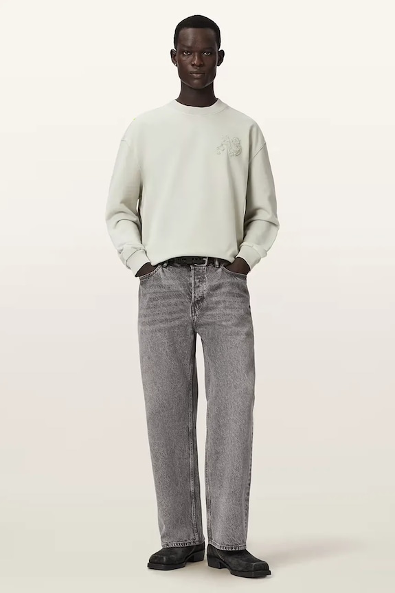 Odzież AllSaints bluza oversize męska bawełniana INSIGNIA M029NE zielony