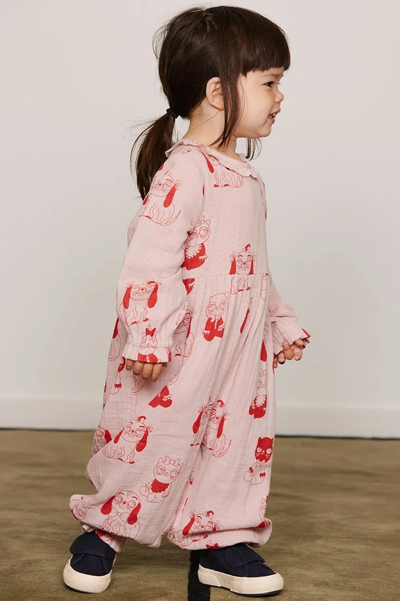 Mini Rodini pajacyk dziecięcy bawełniany Minibabies różowy 26640101