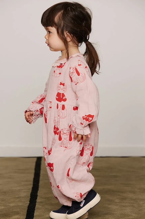 Mini Rodini pajacyk dziecięcy bawełniany Minibabies 26640101 różowy