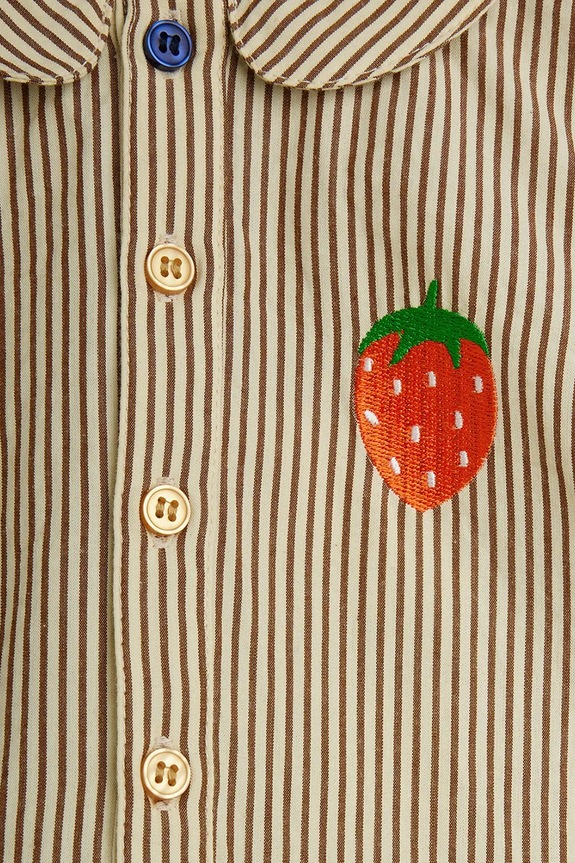 Mini Rodini body niemowlęce bawełniane Poplin beżowy 26640100