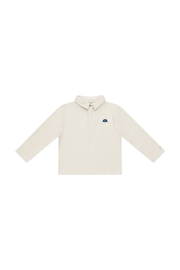 Donsje longsleeve dziecięcy bawełniany z elastanem 4082901 beżowy AW26